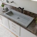 Alfi Brand 40" Solid Concrete Gray Matte Trough Sink for the Bathroom ABCO40TR